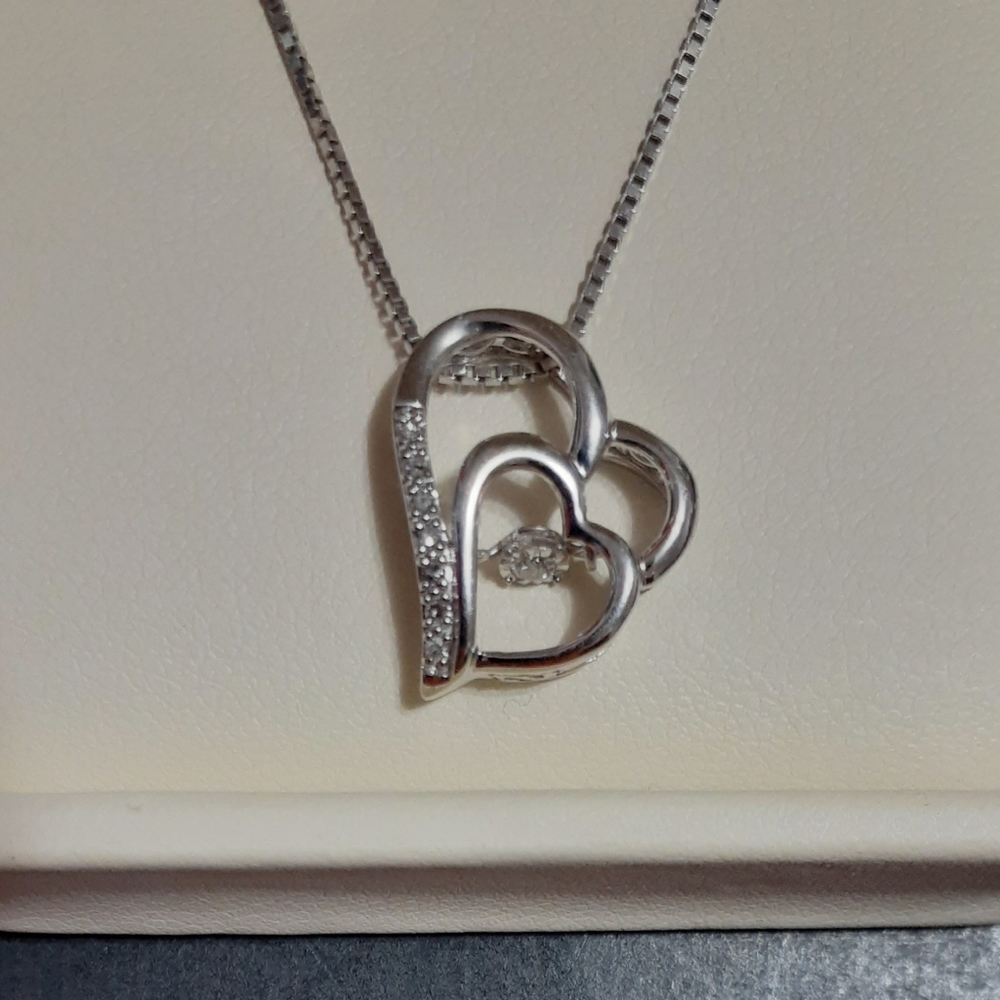 Jared Sterling Silver Diamonds in Rhythm Necklace 925